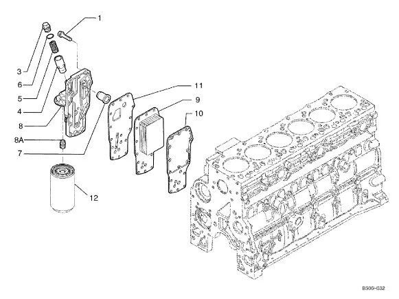 4899643 - Корпусоголовок фильтра масл. ДВС Cursor7Mech4ц. H8040/WD1203